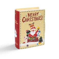 크리스마스 북모양 선물 상자 캔디 쿠키 마카롱 접이식 산타 클로스 트리 선물 상자  10매
