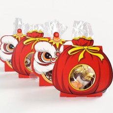 중국 새해 구정 복주머니 모양 쿠키 포장 봉투 선물 봉투 10매