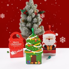 카툰 크리스마스 선물박스 기프트 산타 크리스마스트리 쿠키 포장 선물상자 10매