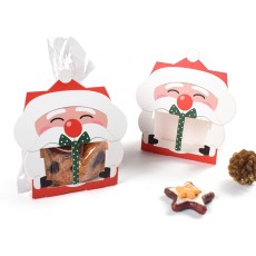 크리스마스 산타클로스 쿠키 머핀 컵케이크 캔디 선물 포장박스 페이퍼 선물상자+봉투 10매